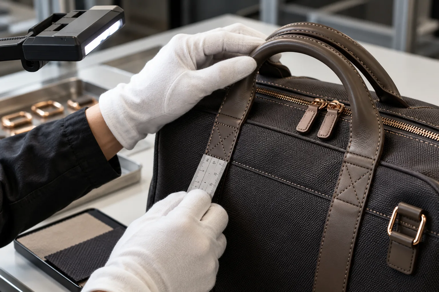 Bags and travel equipment quality workflow visualization